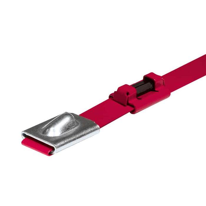Red Stainless Steel RFID Cable Tie 4.6x201mm - Chavda.com