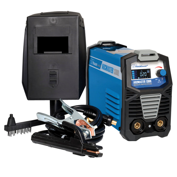 TRADEWELD ARCMASTER 1300L Inverter Welder: 220V Welding Equipment for Sale | Compact Welder with Welding Mask and Accessories