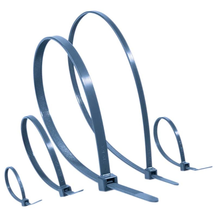 Blue Metal Detectable Cable Ties, PA66MP, Security Ties, Assorted Sizes, Cable Management