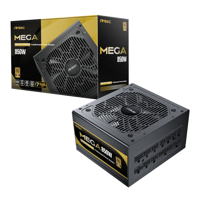 Antec MEGA 850W 80 PLUS Gold ATX3.1 PCIE 5.1 Fully Modular Power Supply-MEGA850