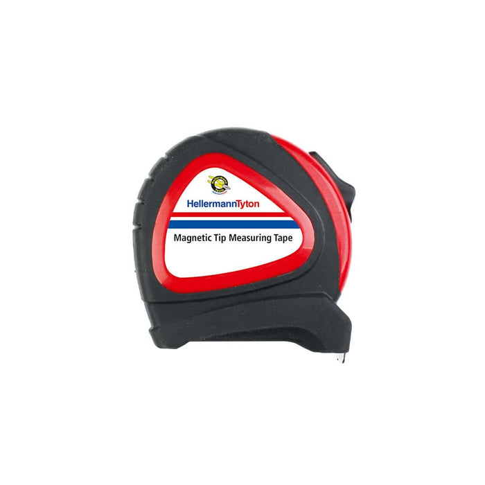 HellermannTyton Magnetic Tip Measuring Tape 5m - Self-Locking ABS Housing Tape Measure - chavda.com