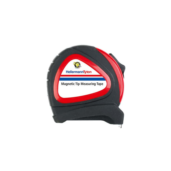 HellermannTyton Magnetic Tip Measuring Tape 5m - Self-Locking ABS Housing Tape Measure - chavda.com