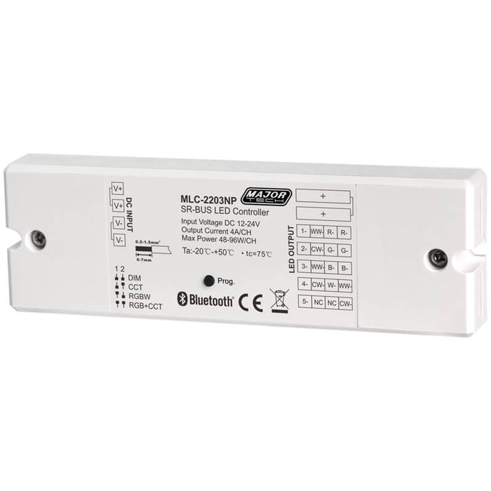 Major Tech Bluetooth Constant Voltage Receiver RGBW (12-24V) | MLC-2203NP - image 1
