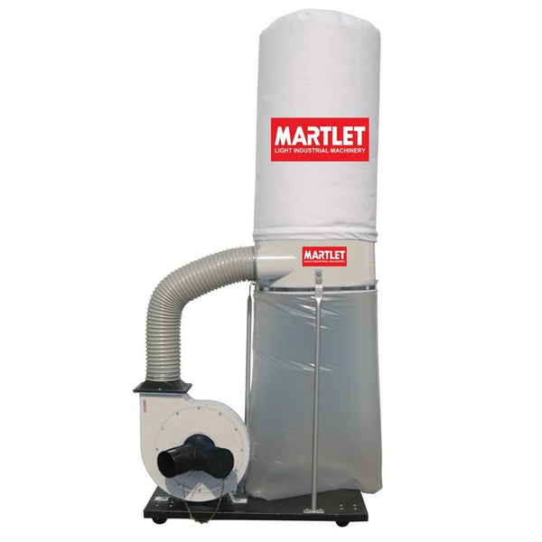 MARTLET MM300DE Dust Extractor | Single Bag Woodworking Dust Collector | Industrial Air Filtration System