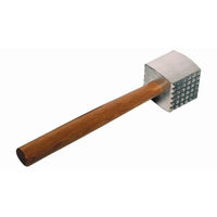 Meat Mallet Tenderizer - 300mm Wooden Handle - Kitchen Utensil for Tenderizing Steak, Chicken, and More