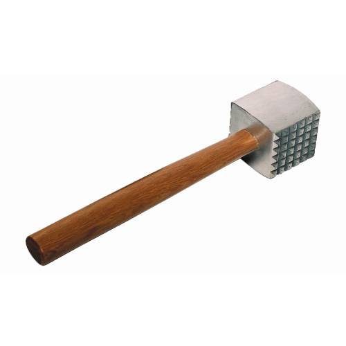 Meat Mallet Tenderizer - 300mm Wooden Handle - Kitchen Utensil for Tenderizing Steak, Chicken, and More