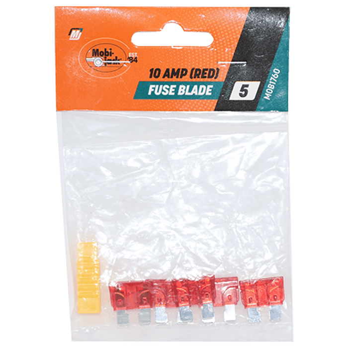 Mobi Fuse Blade 10 Amp (Red) P/5 Mob1760