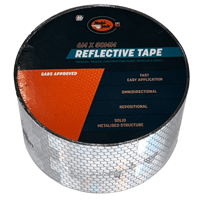 Mobi Tape Reflective 6 M White 50 Mm Mob7914