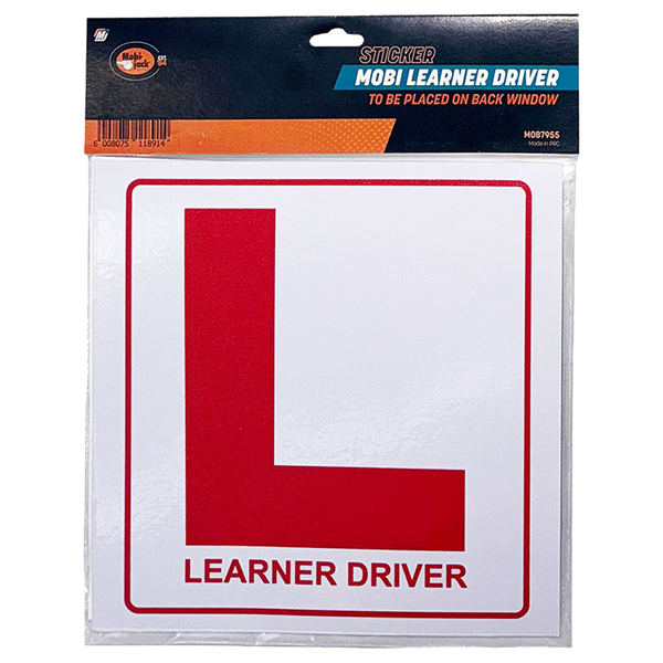 Mobi Sticker Learner Driver Back Window Mob7955