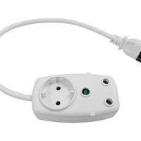 Multi Plug 1x16A 1x5A 0.5m IEC Cord White