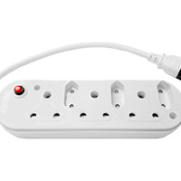 Multi Plug 3x16A 3x5A 0.5m IEC Cord White