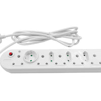 Multi Plug 5x16A 5x5A 3m Cord White