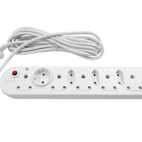 Multi Plug 5x16A 5x5A 5m Cord White