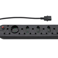 Multi Plug 5x16A 5x5A 0.5m IEC Cord Black - MP-10WIEC-B