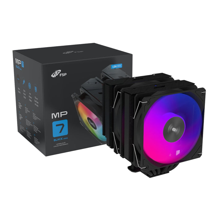 FSP MP7-BA 120mm PWM ARGB CPU Air Cooler - Black-MP7-BA