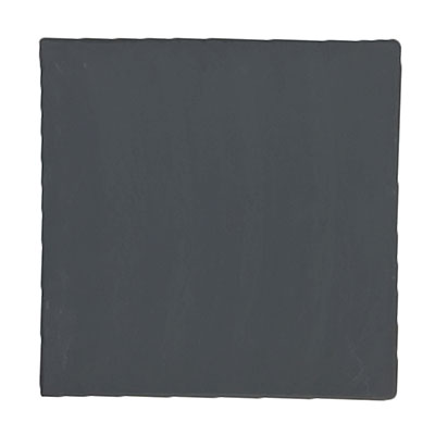 Fortis Black Slate Square Tray - 25cm x 25cm - Black serving tray, cheese board, rustic decor