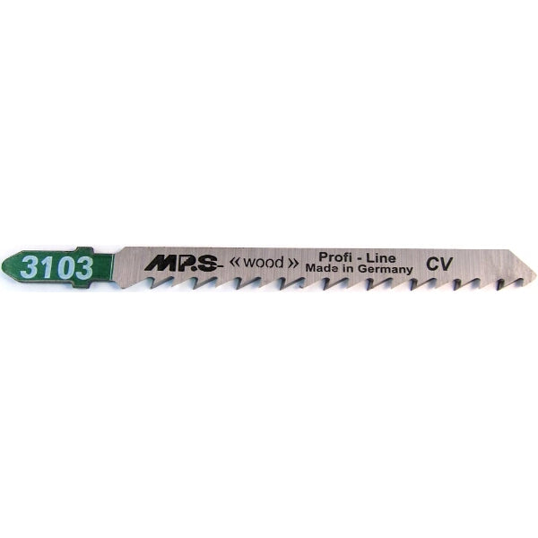 MPS 3103L Jigsaw Blade for Wood - T-Shank, 6 TPI, 130mm - High Quality Wood Cutting Blade - 5 Pack