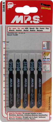 Mps Jigsaw Blade 75 Mm 12 Tpi T Shank T119 B Mps3108 5