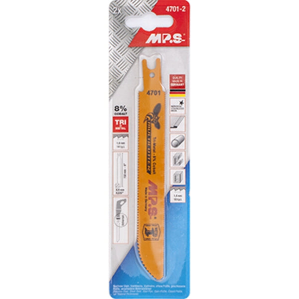 MPS Sabre Saw Blade, Metal & Stainless Steel, 150mm MultiCutter, U-Shank, 14&18TPI, 2-Pack, Reciprocating Saw Blade