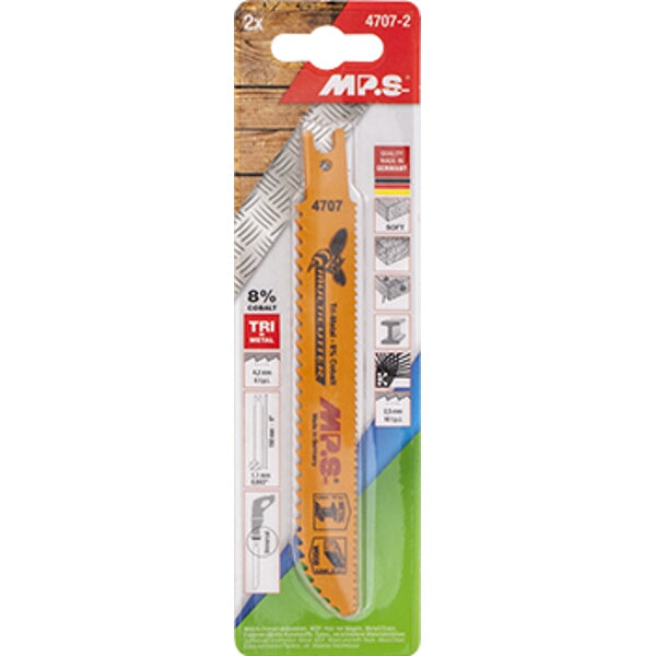 MPS Sabre Saw Blade Metal Wood 150mm Multi Cutter U-Shank 6&10TPI 2-Pack