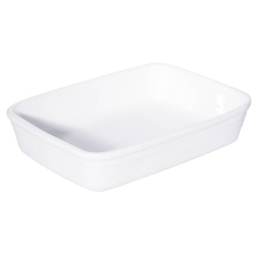 White Ceramic Baking Dish 40cm x 26cm | Rectangular Oven-Safe Baker for Lasagna, Casseroles | FORTIS WHITE MPS9810400