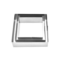 CATER ACE Mousse Rings Square - S/Steel - 3 Pcs Set (6Cm, 8Cm, 10Cm) - Height 40Mm - MRS0001