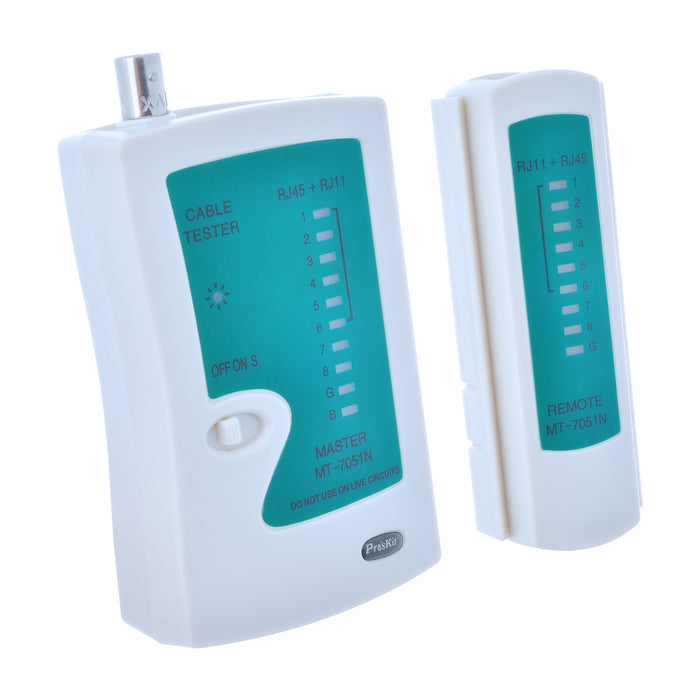 PROSKIT RJ45/11/12/BNC CABLE TESTER - NET-MT-7051N