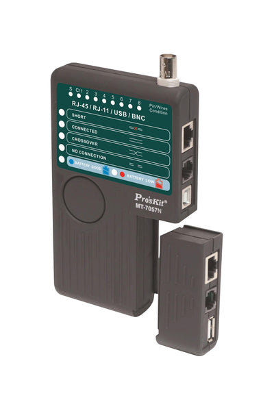 PROSKIT RJ45/11/12/BNC/USB CABLE TESTER - NET-MT-7057N