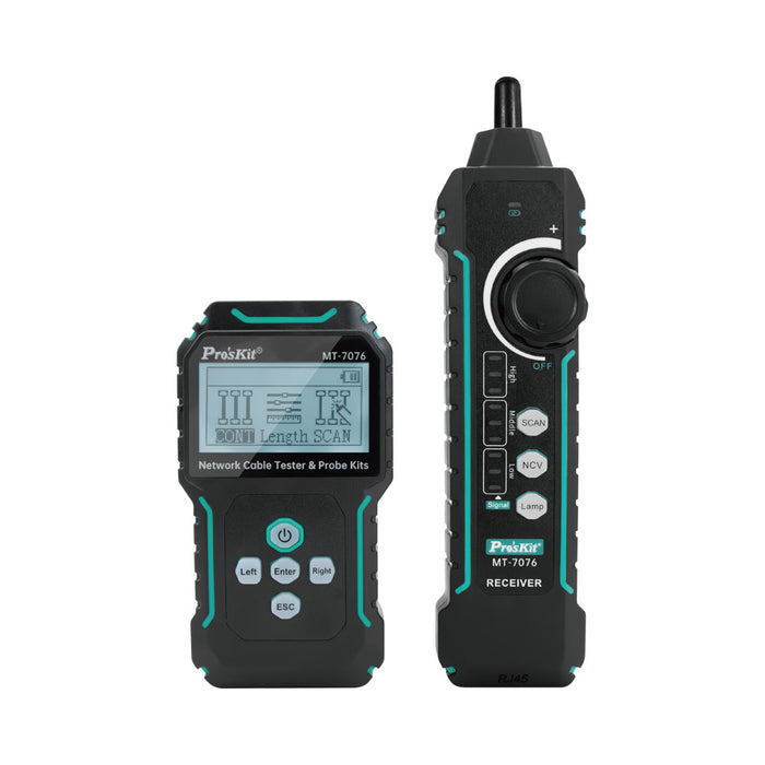 PROSKIT LCD NETWORK CABLE TESTER & PROBE KIT - NET-MT-7076
