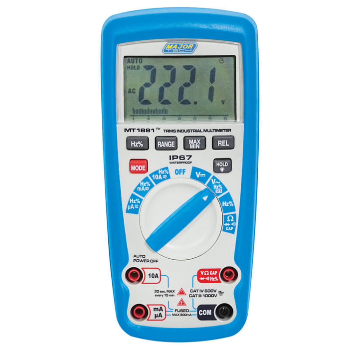 Major Tech 1000V AC/DC IP67 True RMS Multimeter | MT1881 - image 1