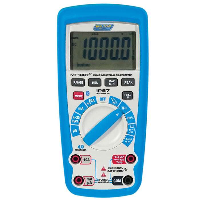 Major Tech 1500V DC IP67 True RMS Bluetooth Multimeter | MT1887 - image 1