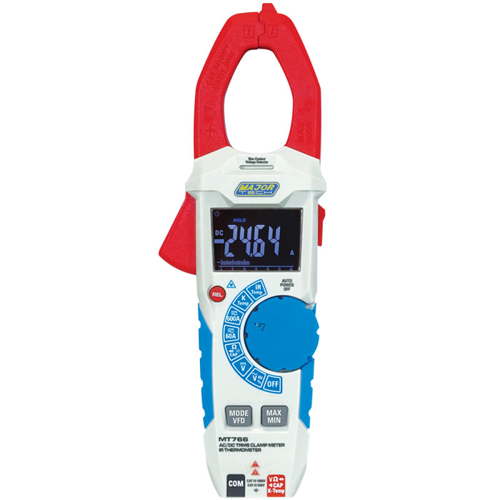 Major Tech 600A AC/DC IR Thermometer Clamp Meter | MT766 - image 1