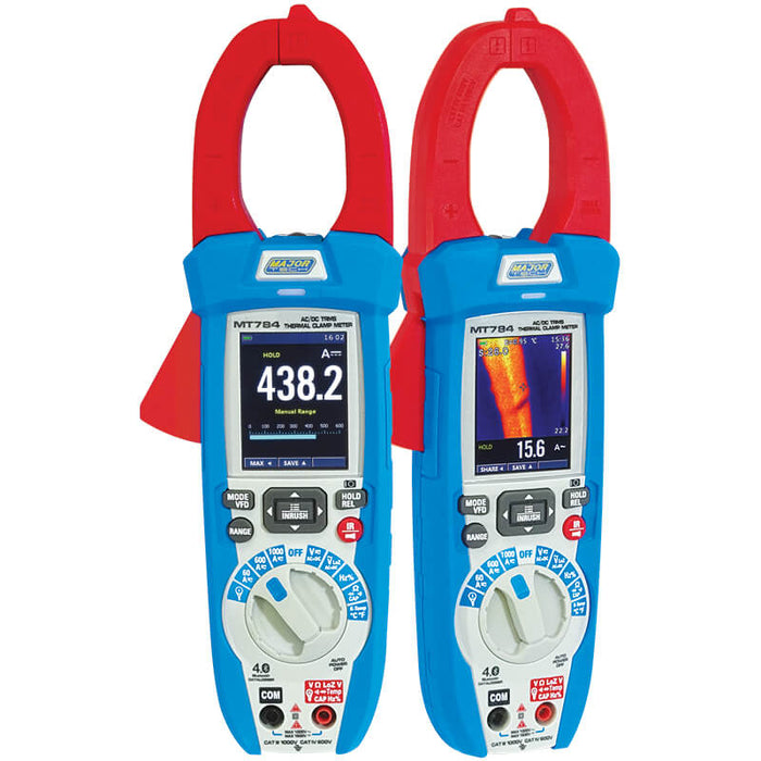 Major Tech 1000A AC/DC Thermal TRMS Clamp Meter, CAT IV 600VThermal Imager Bluetooth MT784