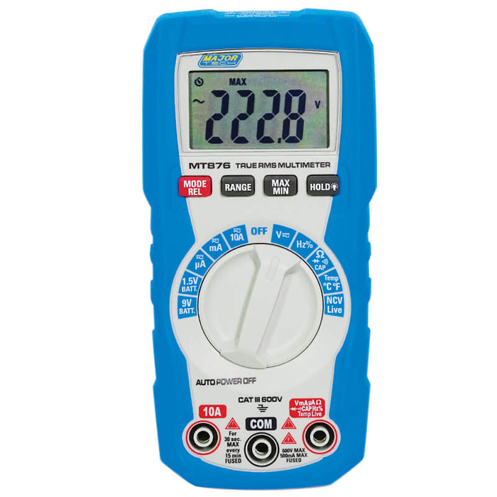 Major Tech 600V AC/DC True RMS Multimeter | MT876 - image 1