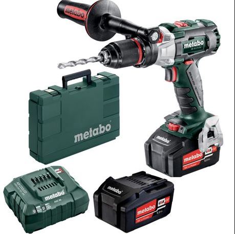 Metabo SB 18 LTX BL Q I Cordless Hammer Drill Kit with Batteries, Charger, and Case