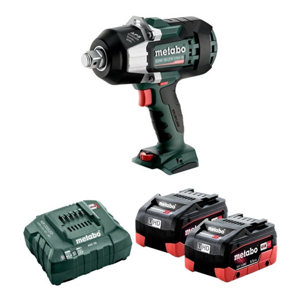 Metabo SSW 18 LTX 1750 BL IMPACT WRENCH + 2X5.5 AH battery & asc 145 charger - 602402840_ 685122000
