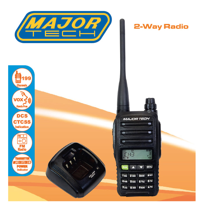 Major Tech 2-Way Radio & FM Receiver | MTD90 - image 2