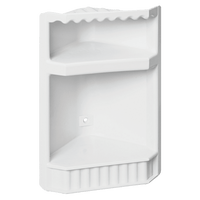 White PVC Corner Shower Caddy | Space Saving Bathroom Storage