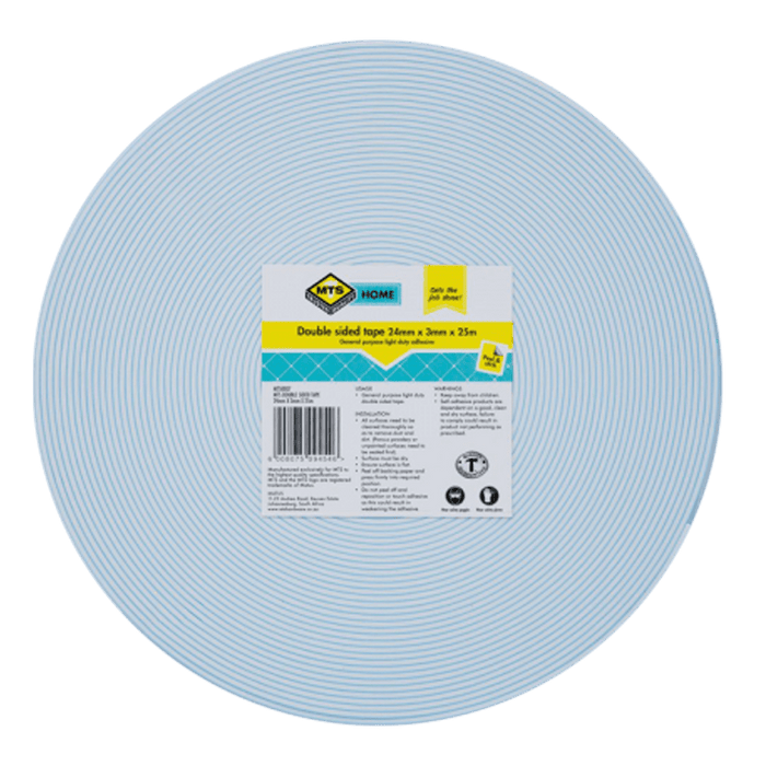 Mts Home Double Sided Tape 3 Mmx24 Mm X 25 M Mts0007