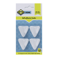 Mts Home Triangular Hook Pvc White P/4 Mts0044