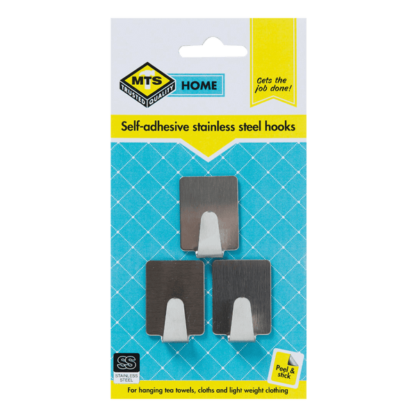 Mts Home Rectangle Hooks Ss Small P/3 Mts0073