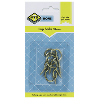 Mts Home Cup Hooks Brass 32 Mm P/6 Mts0088