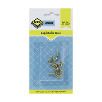 Mts Home Cup Hooks Brass 20 Mm P/6 Mts0089