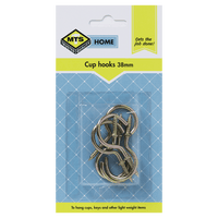 Mts Home Cup Hooks Brass 38 Mm P/6 Mts0091