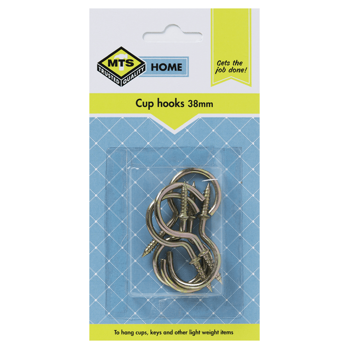 Mts Home Cup Hooks Brass 38 Mm P/6 Mts0091