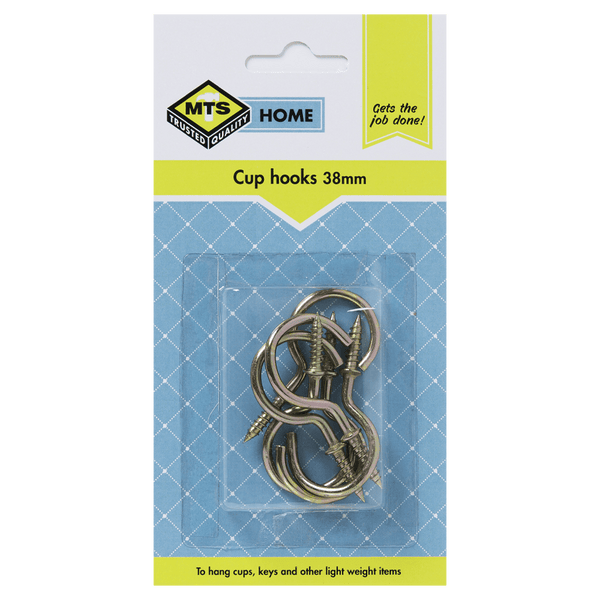 Mts Home Cup Hooks Brass 38 Mm P/6 Mts0091
