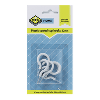 Mts Home Cup Hooks P/Coated 32 Mm P/6 Mts0093