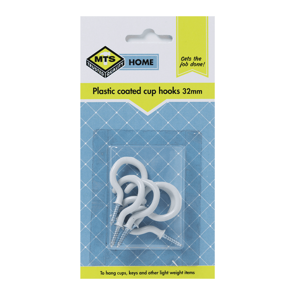 Mts Home Cup Hooks P/Coated 32 Mm P/6 Mts0093