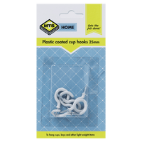 Mts Home Cup Hooks P/Coated 25 Mm P/6 Mts0095