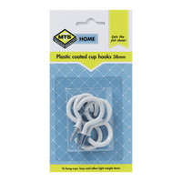Mts Home Cup Hooks P/Coated 38 Mm P/6 Mts0096